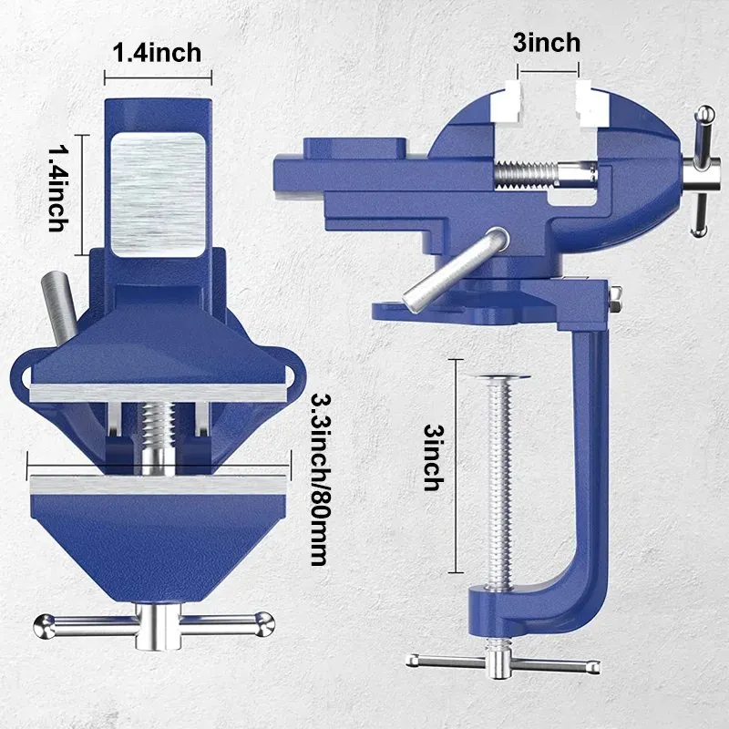 2 in 1 Vise - Universal Wide Application 360 Degree Rotation High Hardness for Woodworking