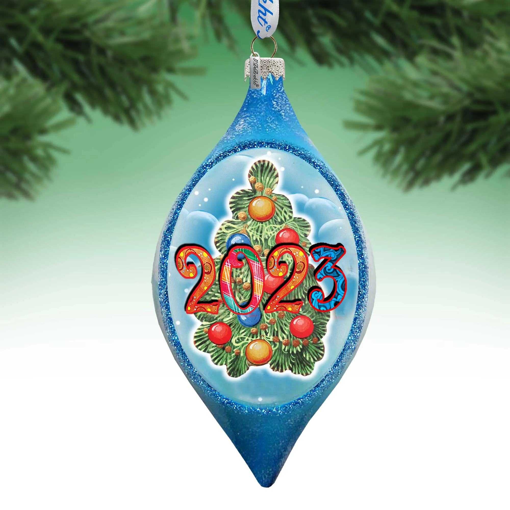 2023 Dated Christmas Glass Ornament by G. DeBrekht | Christmas Décor - 757-041-D23