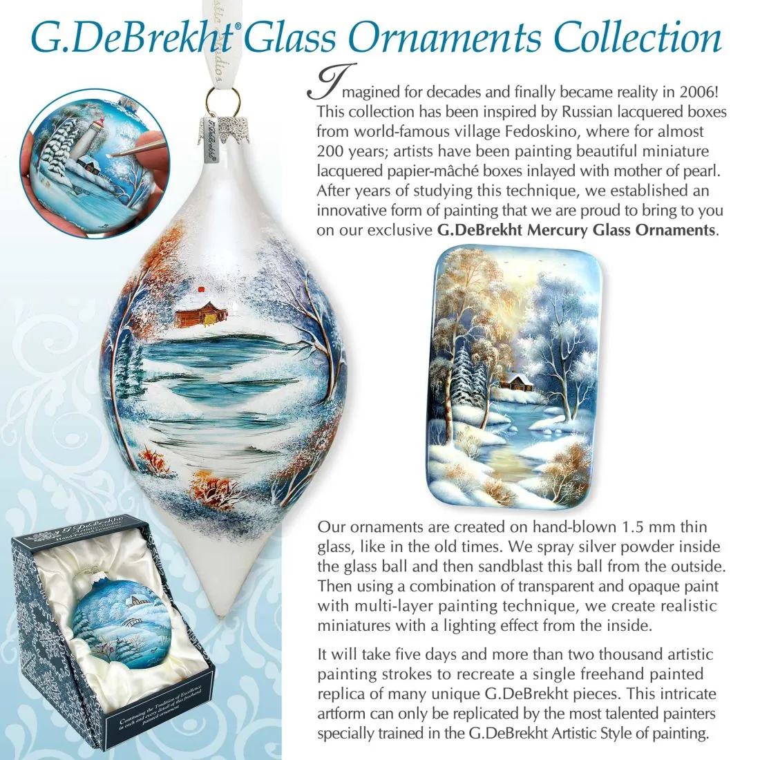 2023 Dated Christmas Glass Ornament by G. DeBrekht | Christmas Décor - 757-041-D23