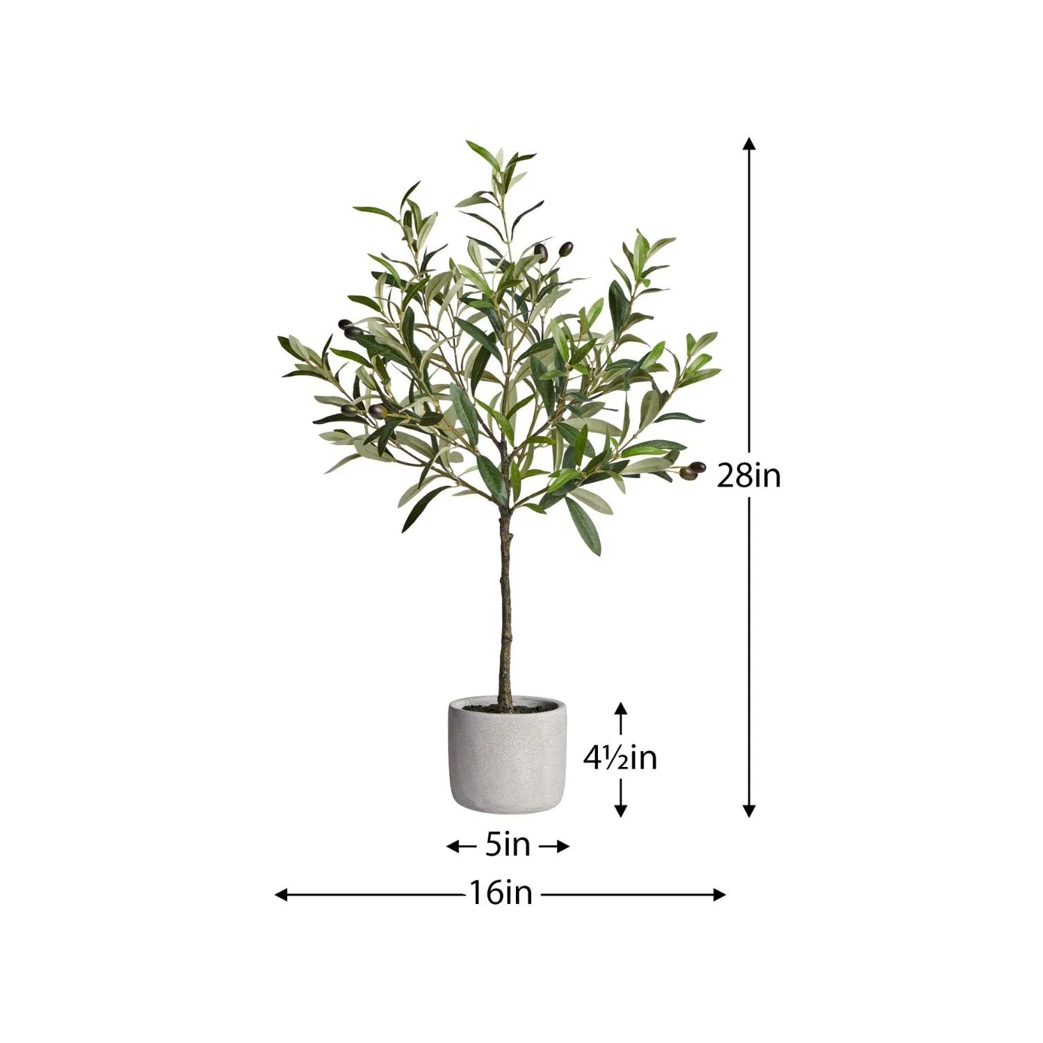 Artificial Potted Mini Olive Tree