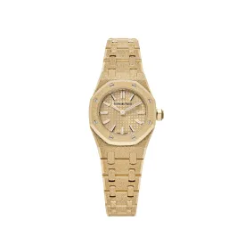 Audemars Piguet Royal Oak 67630BA.GG.1312BA.01 'Mini' Frosted Yellow Gold Quartz