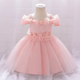 Baby Girl Birthday Dresses Toddler Lace Embroidery Fluffy Formal Princess Dress