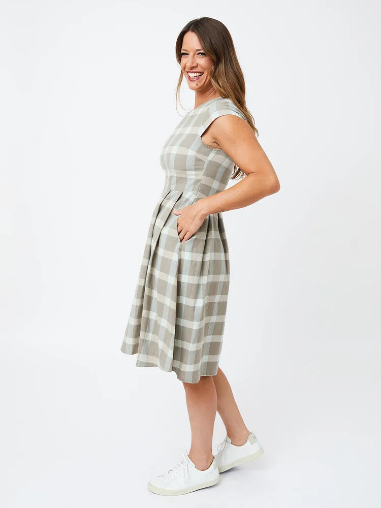 Devonshire Dress - Sterling Plaid