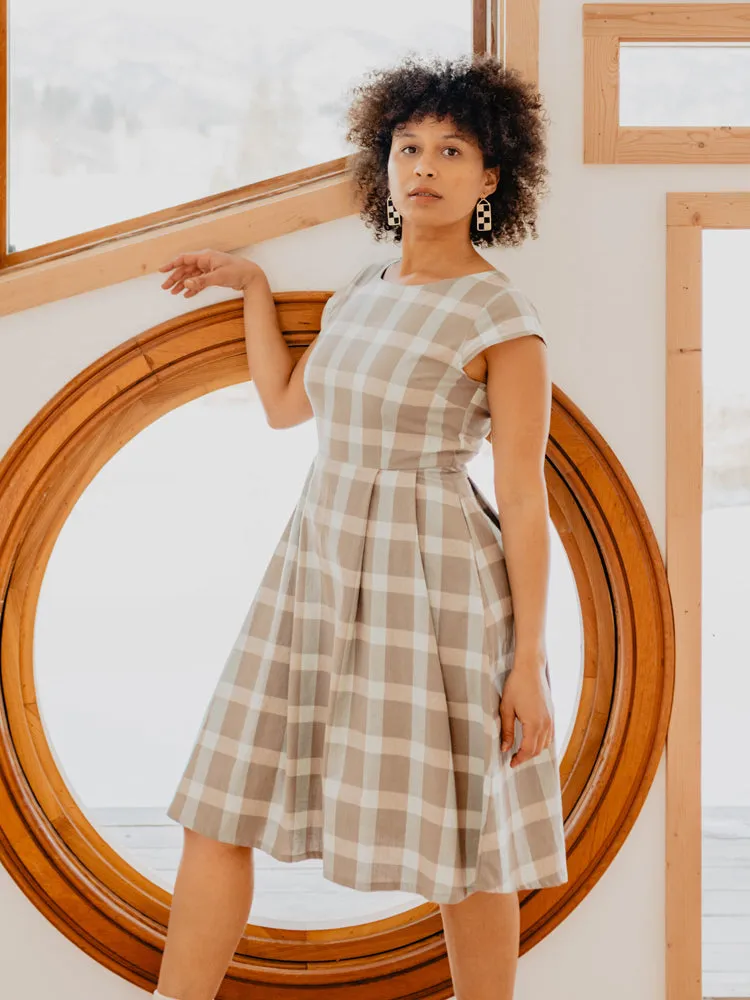 Devonshire Dress - Sterling Plaid