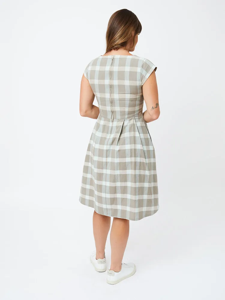 Devonshire Dress - Sterling Plaid