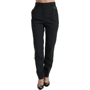 Dolce & Gabbana Elegant High-Waist Tapered Wool Pants