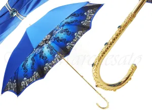 Luxurious Double Cloth Blue Umbrella