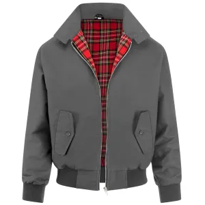 Mens Classic Harrington Jacket - Grey