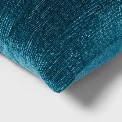 New - Oversized Velvet Rib Textured Square Throw Pillow - Threshold