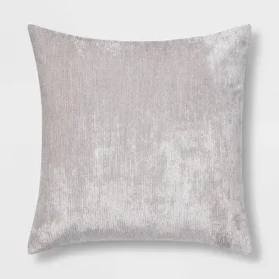 New - Oversized Velvet Rib Textured Square Throw Pillow - Threshold