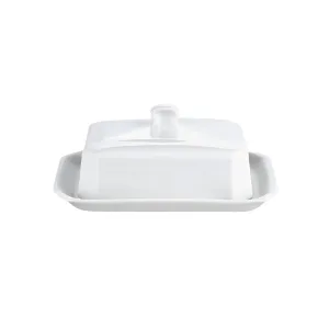 Pillivuyt Covered Butter Dish White