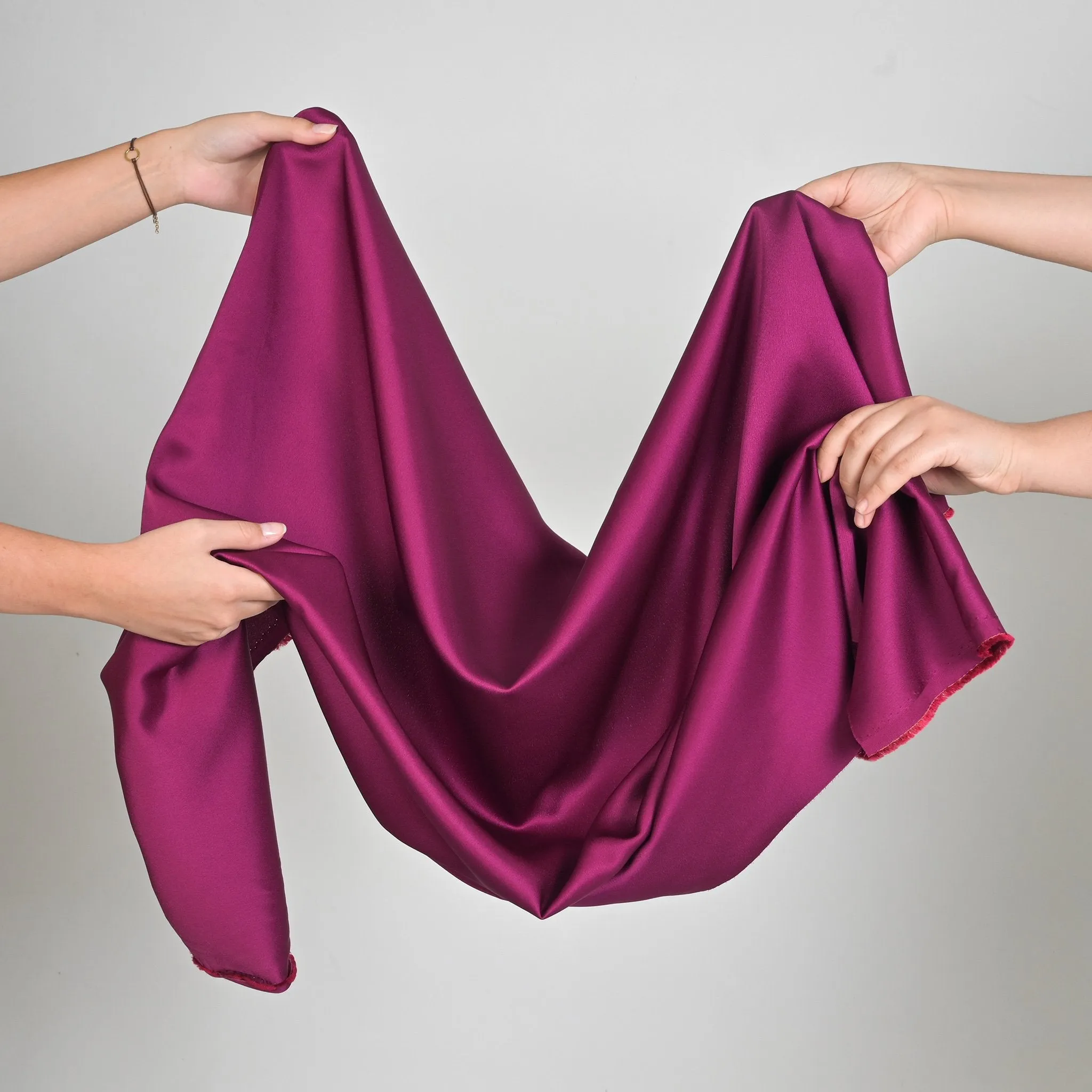 Purple Satin Crepe Fabric - 97107