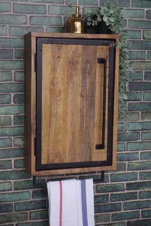 Rustic Saw Cut Wall Cabinet