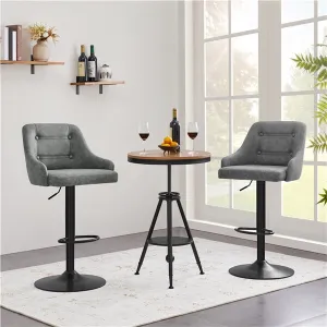 Yaheetech Bar Stools Set of 4 Height Adjustable Swivel Bar Stools